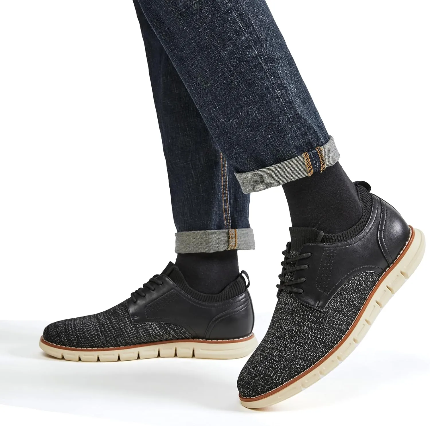 Men's Lightweight Dress Sneakers Casual Dress Shoes Comfortable Oxford Shoes for Business Work Office Walking