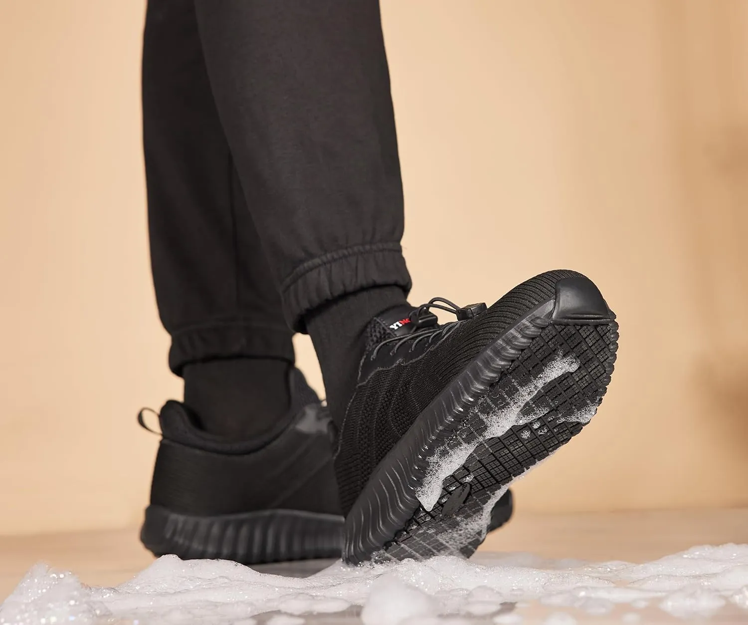 Men's Non-Slip Work Shoes | Water-Resistant Slip-On Walking Sneakers | Lightweight & Durable | Perfect for Food Service, Kitchen, and Chef Use
