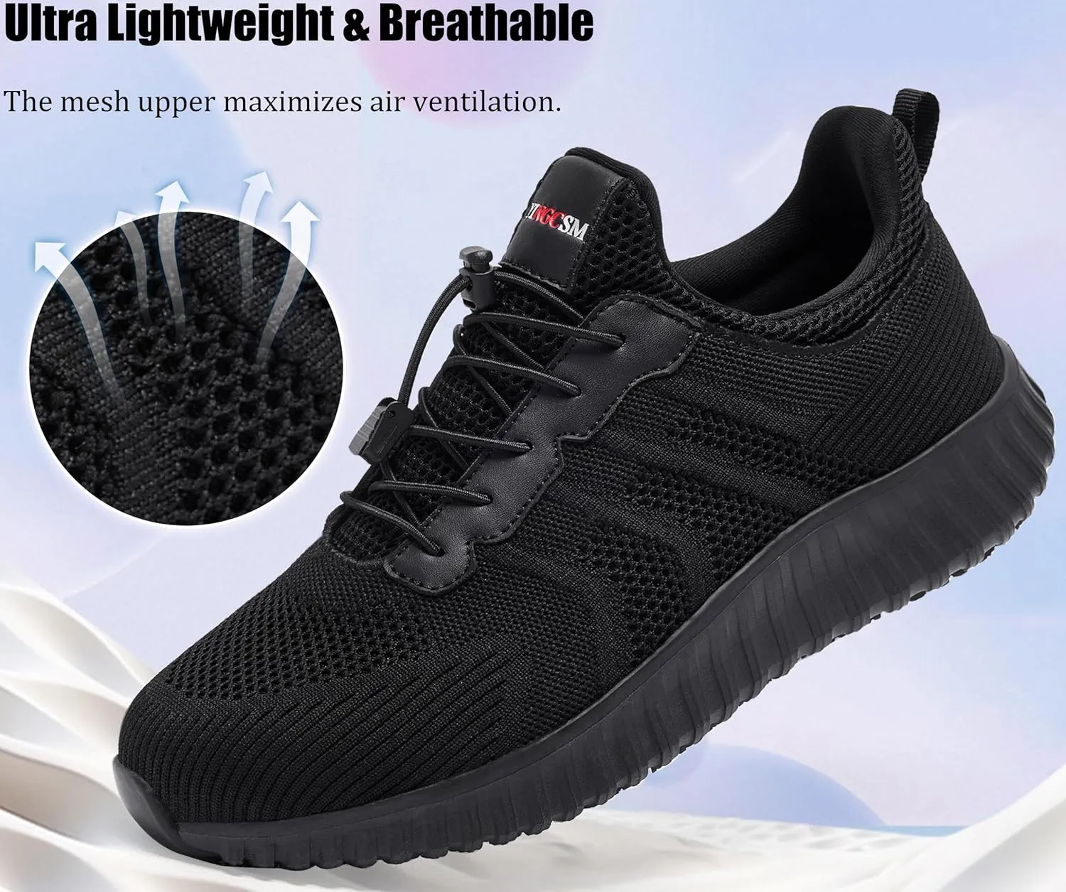 Men's Non-Slip Work Shoes | Water-Resistant Slip-On Walking Sneakers | Lightweight & Durable | Perfect for Food Service, Kitchen, and Chef Use