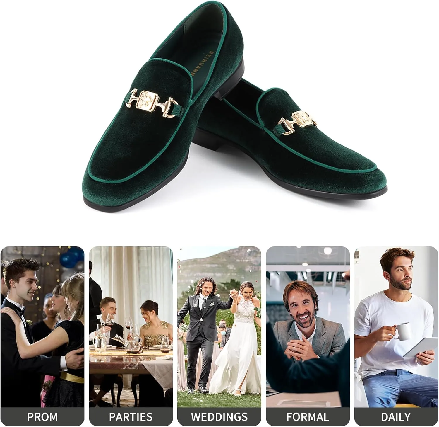 Men's Penny Slip-on Velvet Loafer Luxury Suede Tuxedo Dress Shoes Fancy Smoking Slipper Party Prom Wedding Shoes Comfortable Lightweight