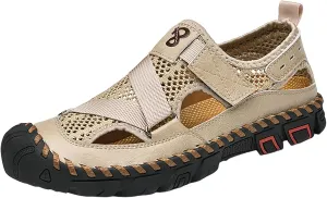 Men's Sandals 2024 New Summer Sandals For Men's Breathable Korean Edition Slip On Cowhide Beach Leather Shoes