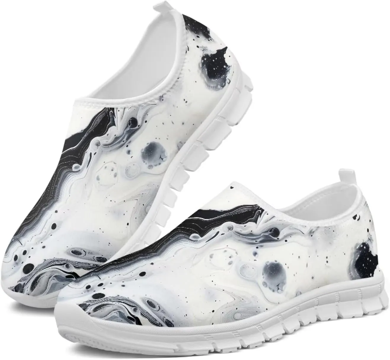 Men's Walking Shoes Lightweight Sneakers Walking Casual Comfortable Travel Shoes （White Sole）