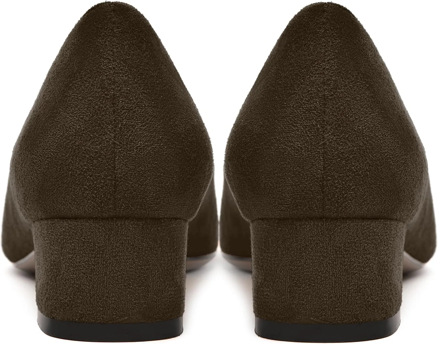 MERRORI Womens Square Toe Suede Casual Slip On Wedding Chunky Low Heel Loafers Shoes 1.5 Inch