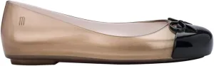 mini melissa Sweet Love Cap Toe Ballet Flats for Big Kids - Jelly Shoes for Girls with Cute Bow, Toe Accent and Adjustable Straps
