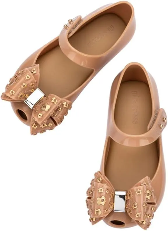 mini melissa Ultragirl X Peep Toe Mary Jane Flats for Little Kids