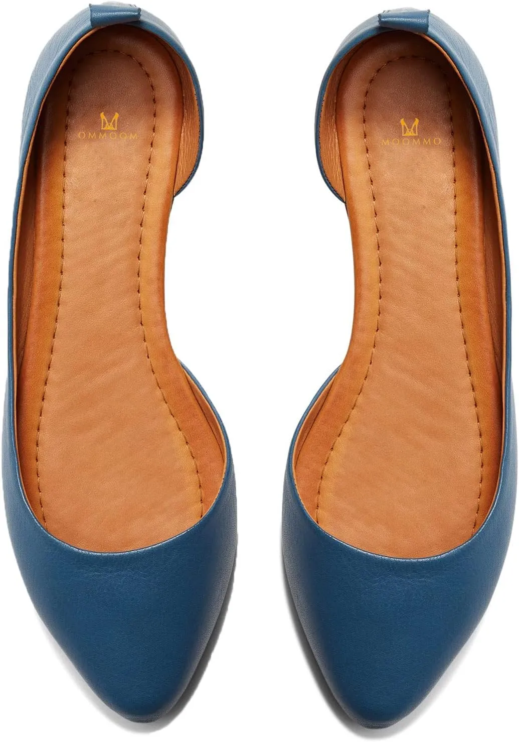 MOOMMO Women Cut Out Flat Shoes Pointed Toe Slip On Ballet Flats D’Orsay Comfortable Flat Heel Dress Shoes Side Cut Office Ladies Party Casual Driver Flats 4-11 M US
