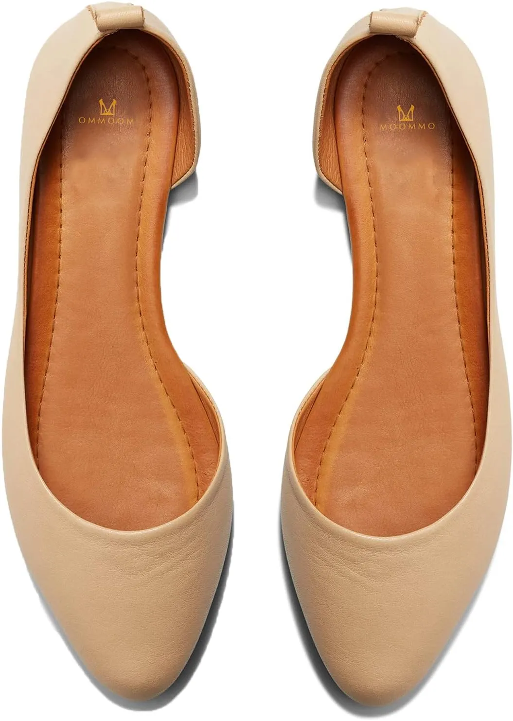 MOOMMO Women Cut Out Flat Shoes Pointed Toe Slip On Ballet Flats D’Orsay Comfortable Flat Heel Dress Shoes Side Cut Office Ladies Party Casual Driver Flats 4-11 M US