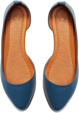 MOOMMO Women Cut Out Flat Shoes Pointed Toe Slip On Ballet Flats D’Orsay Comfortable Flat Heel Dress Shoes Side Cut Office Ladies Party Casual Driver Flats 4-11 M US