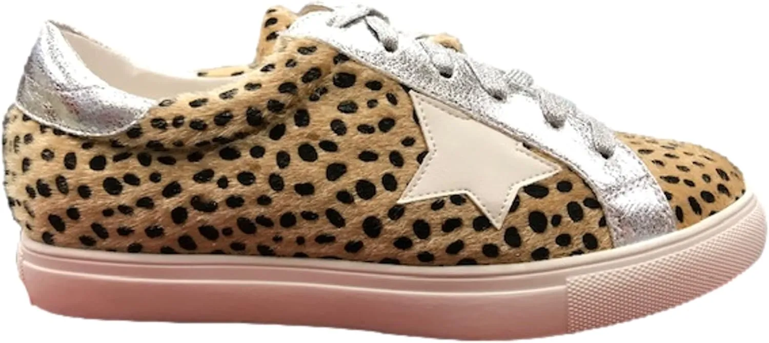 Multi-Fabric Lace-Up Fashion Sneaker