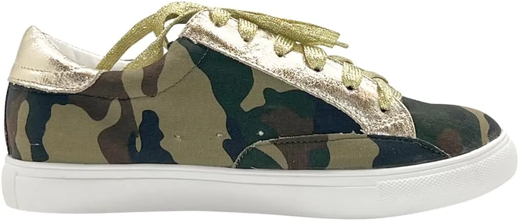 Multi-Fabric Lace-Up Fashion Sneaker