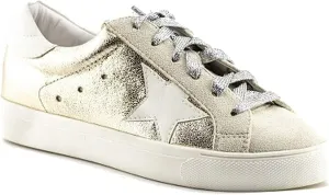 Multi-Fabric Lace-Up Fashion Sneaker