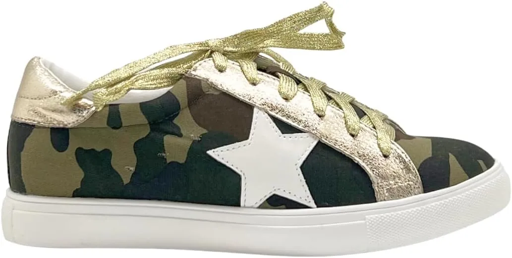 Multi-Fabric Lace-Up Fashion Sneaker