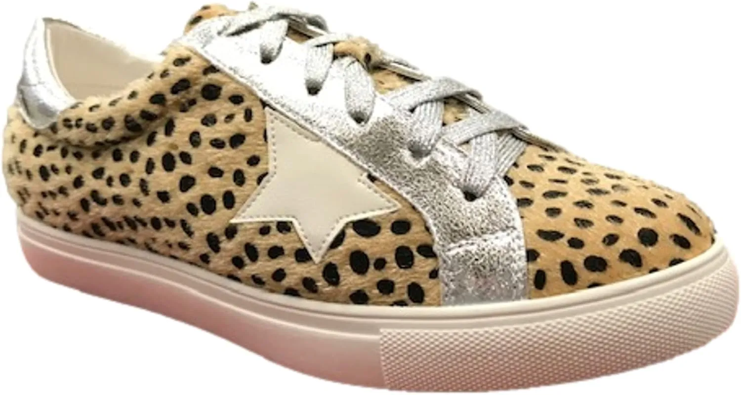Multi-Fabric Lace-Up Fashion Sneaker
