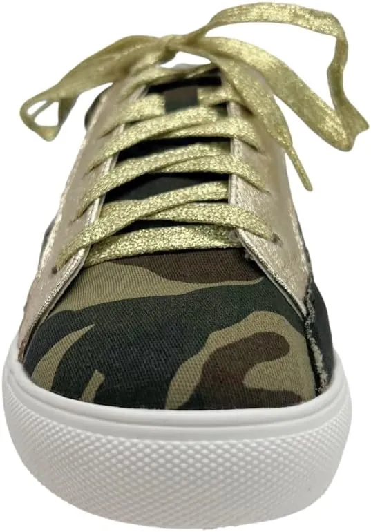 Multi-Fabric Lace-Up Fashion Sneaker