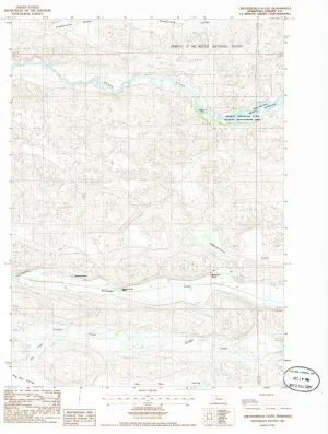 Nebraska Maps - 1985 Chesterfield Flats, NE - USGS Historical Topographic Wall Art - 44in x 55in, Large Wall Art Map