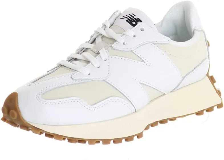 New Balance Women's 327 Classic Trainer Sneakers, White Beige, 6.5 Medium US