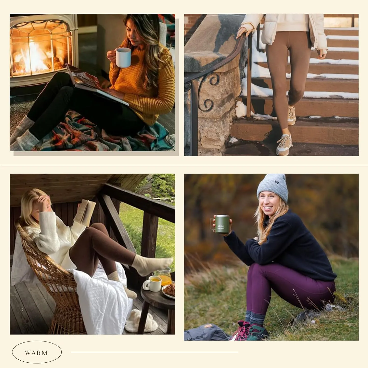 NexiEpoch Fleece Lined Leggings Women - Thermal Thick Winter Warm High Waisted Tummy Control Soft Pants for Snow Cold