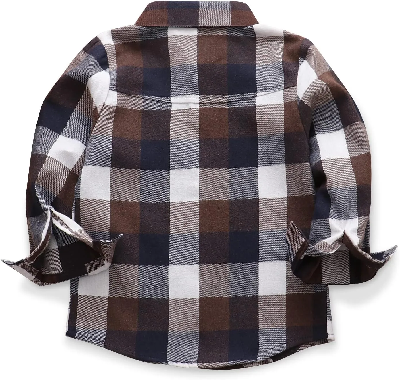 OCHENTA Little Big Boys Girls & Mens Plaid Flannel Shirt Button Down Family Matching Outfits