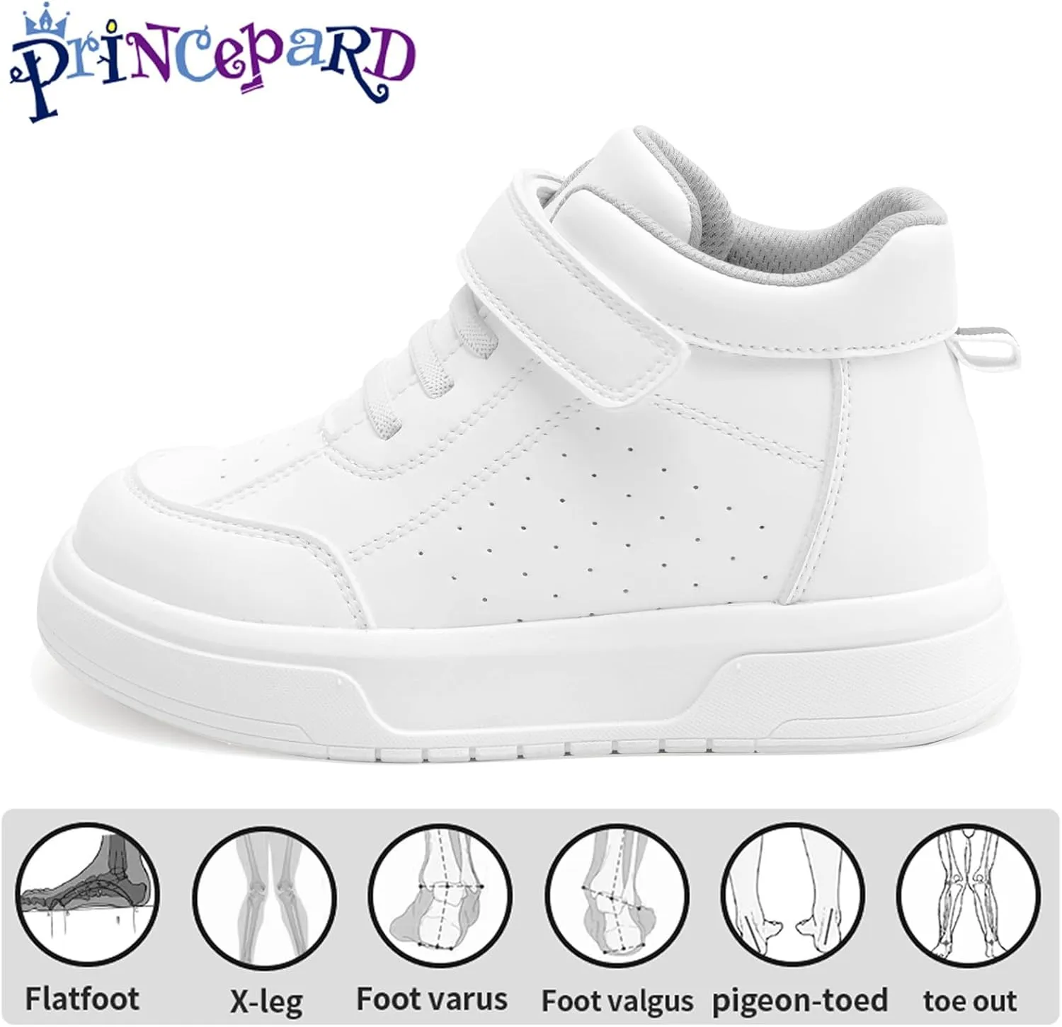 Orthopedic Shoes for Kids with Ankle and Arch Support,Fashion Thick Sole Sneakers
