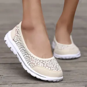 Orthopedic Sneakers for Women with Arch Support Slip on Walking Shoes Comfort Lightweight Breathable Sock Shoe N𝑜n-Slip Mesh Casual Fashion Tennis Running Sneakers