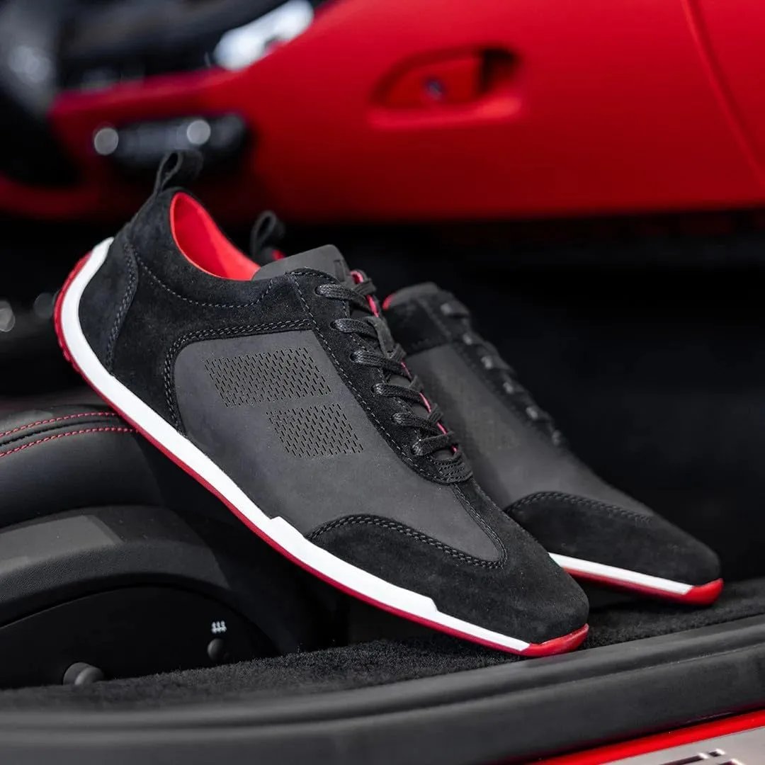 Piloti Icona Driving Shoes for Men, Italian Suede Performance Everyday Driving Sneakers for Men