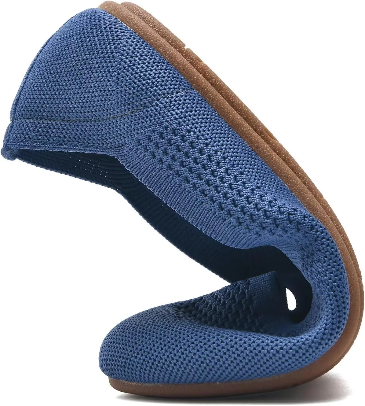 poemlady Women’s Ballet Flat Dress Knit Round Toe Slip On Ballerina Walking Shoes for Womam Casual Comfort Soft 22002