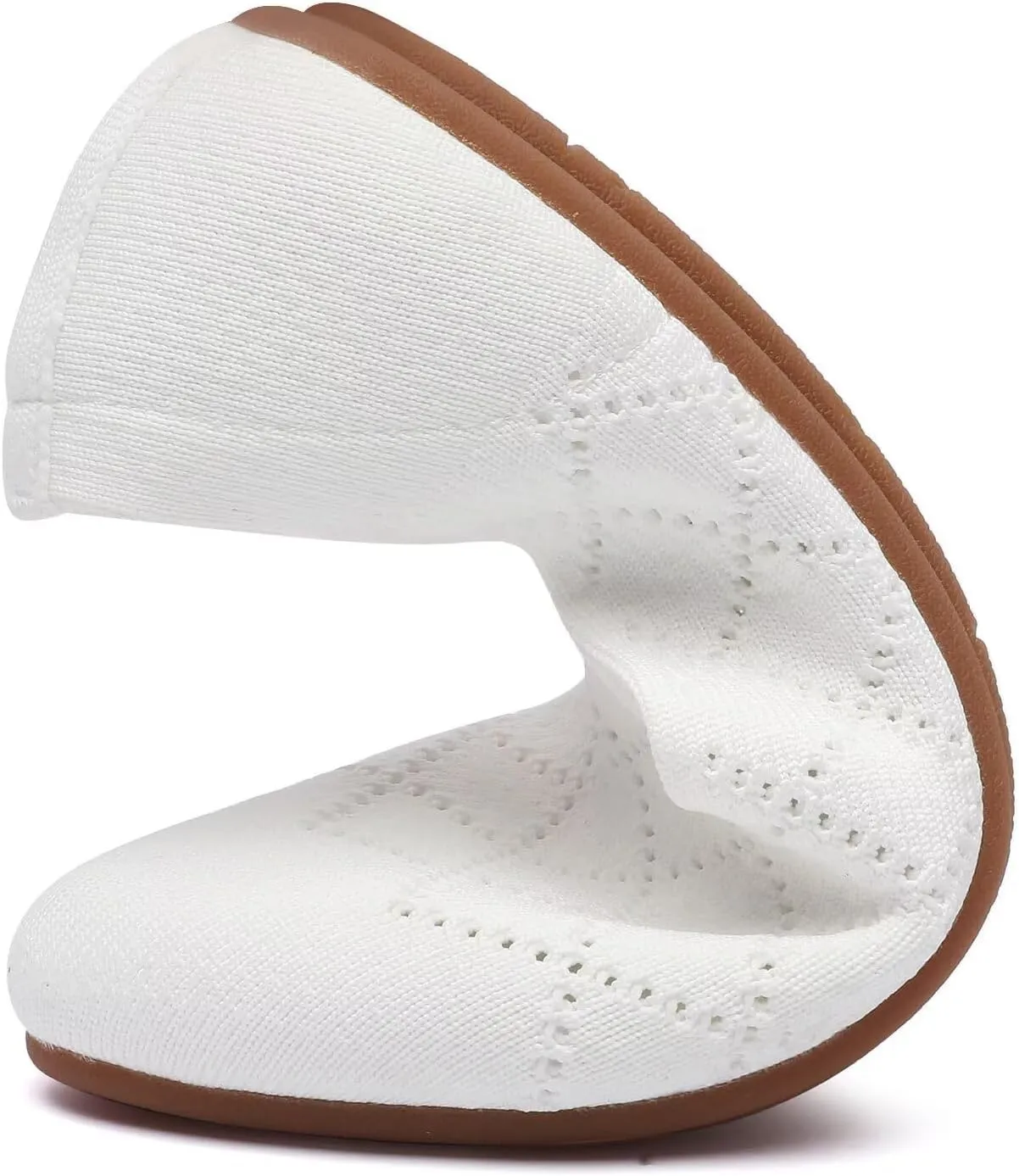 poemlady Women’s Ballet Flat Dress Knit Round Toe Slip On Ballerina Walking Shoes for Womam Casual Comfort Soft 22002