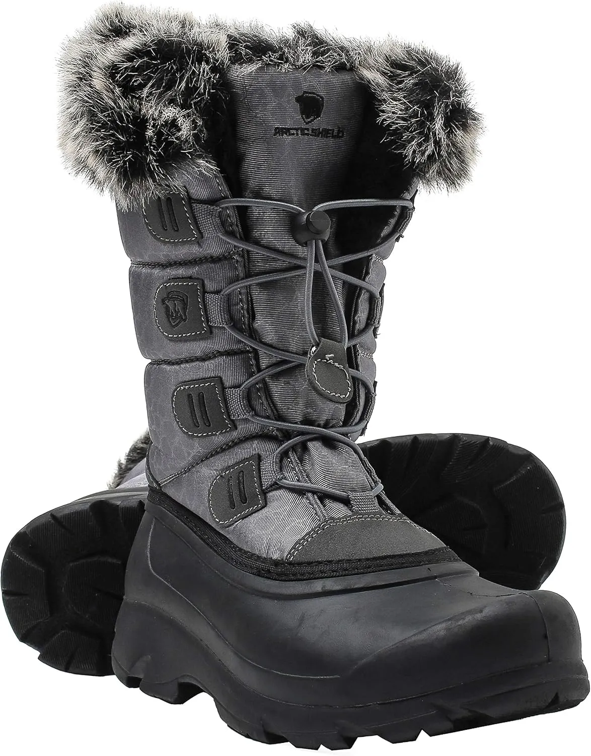 Polar Fur Accented Womens Winter Boots for Women with Heat Retain Technology - Warm Waterproof Insulated Snow Boots Rated to -20° F