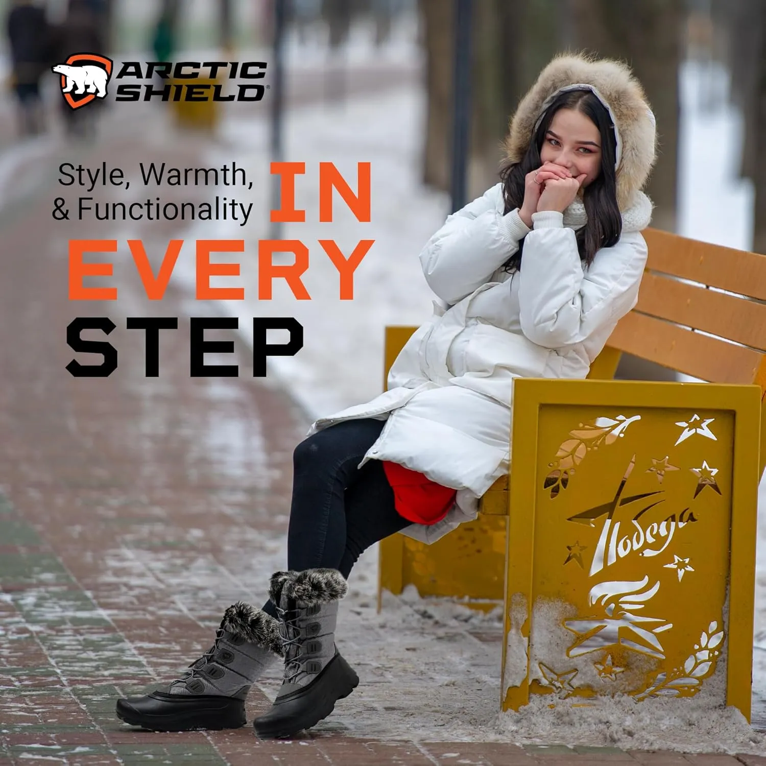 Polar Fur Accented Womens Winter Boots for Women with Heat Retain Technology - Warm Waterproof Insulated Snow Boots Rated to -20° F