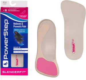 PowerStep Insoles, Slenderfit 3/4 Insole, Arch Support Insole for High Heels, Women's High Heel Shoe, Dress Boot Insert