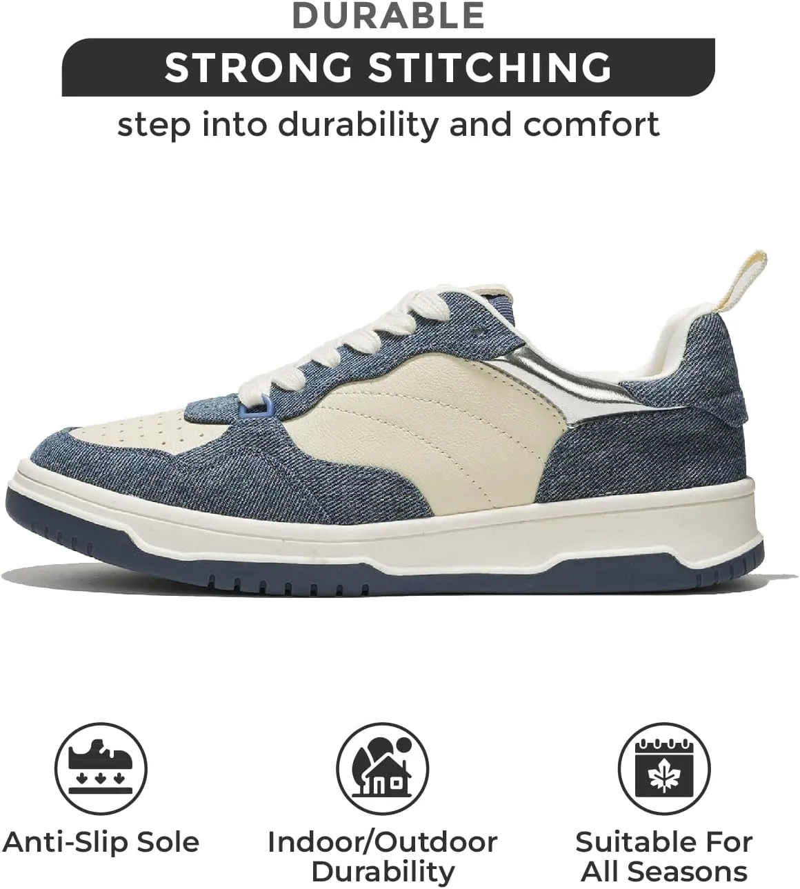 Project Cloud Sneakers for Women - Dunks Woman Comfortable Memory Foam Shoes for Women Footwear, Vegan Leather Women's Fashion Sneakers, Non-Slip Womens Shoes Machine Wash (Kiki)