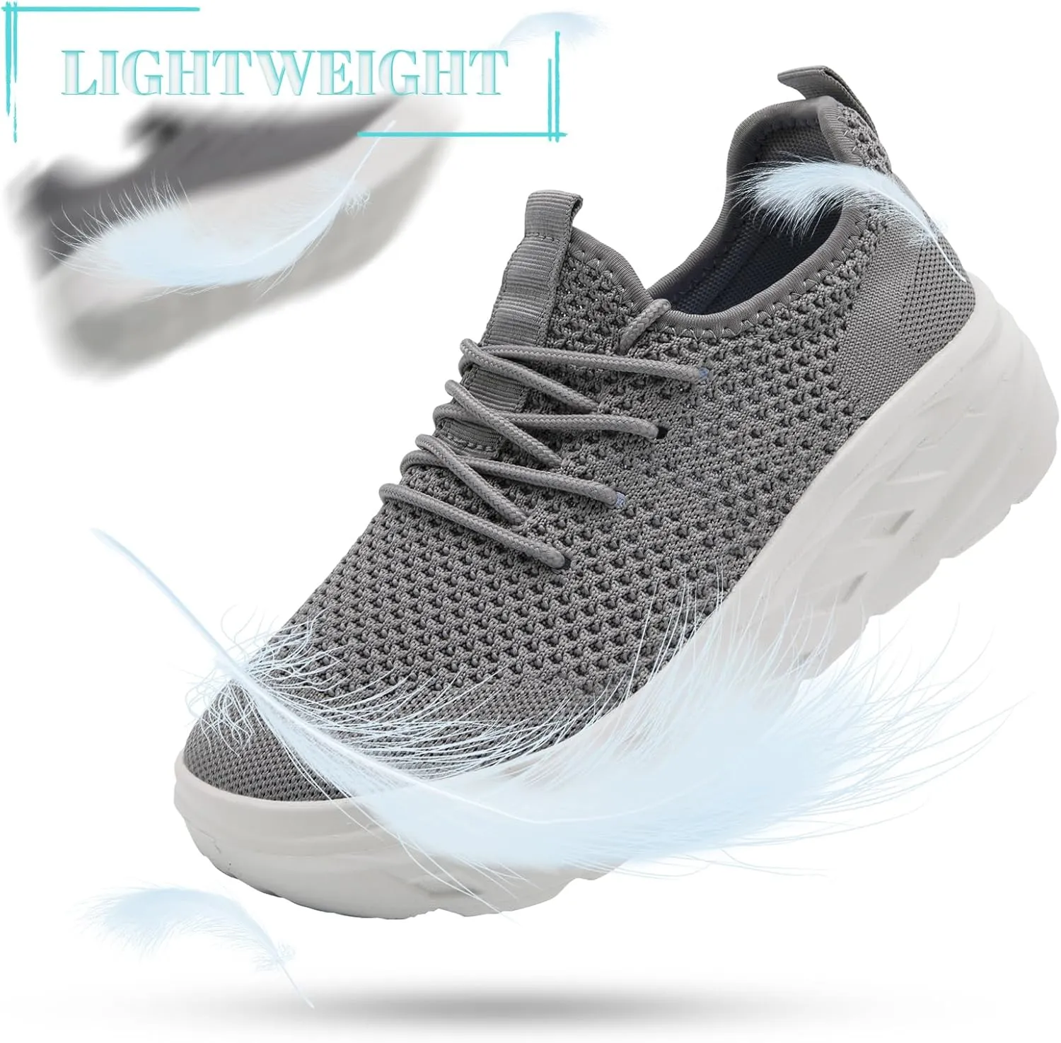 QIJGS Platform Sneakers for Women Fashion Casual Shoes Lightweight Wide mesh Sheos