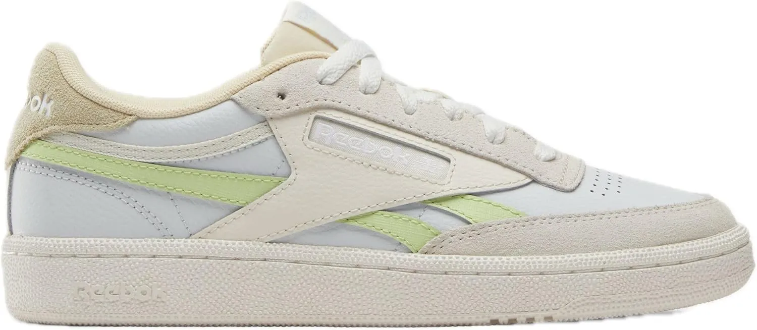 Reebok Women's Club C Revenge Sneaker, Moon/Astro Lime/Weathered White, 8.5