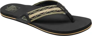 Reef Mens Newport Woven Flip Flops - Olive/Yellow