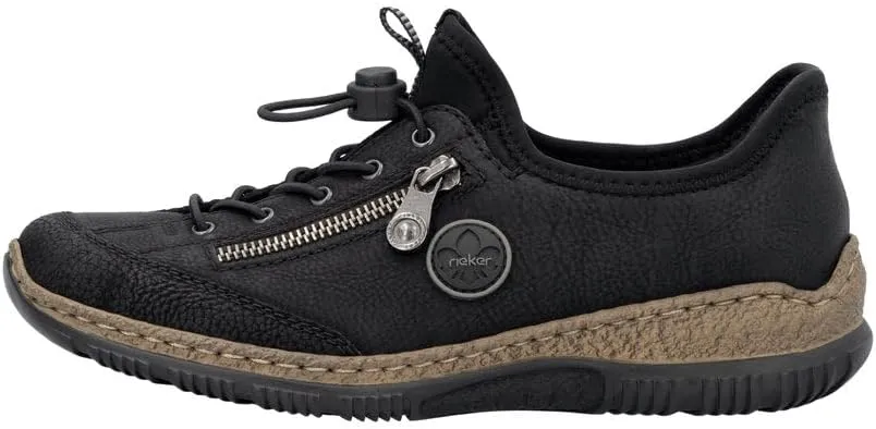 Rieker N3267 Nikita Slip-On Women's Sneakers - Lightweight Walking Shoes with Shock-Absorbing Sole, Elastic Lacing & Premium Cushioning Footbed for Everyday Wear