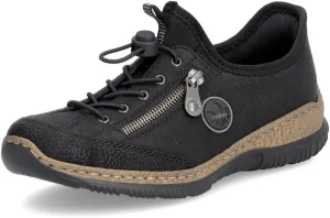 Rieker N3267 Nikita Slip-On Women's Sneakers - Lightweight Walking Shoes with Shock-Absorbing Sole, Elastic Lacing & Premium Cushioning Footbed for Everyday Wear