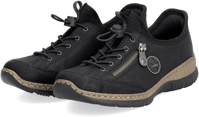 Rieker N3267 Nikita Slip-On Women's Sneakers - Lightweight Walking Shoes with Shock-Absorbing Sole, Elastic Lacing & Premium Cushioning Footbed for Everyday Wear