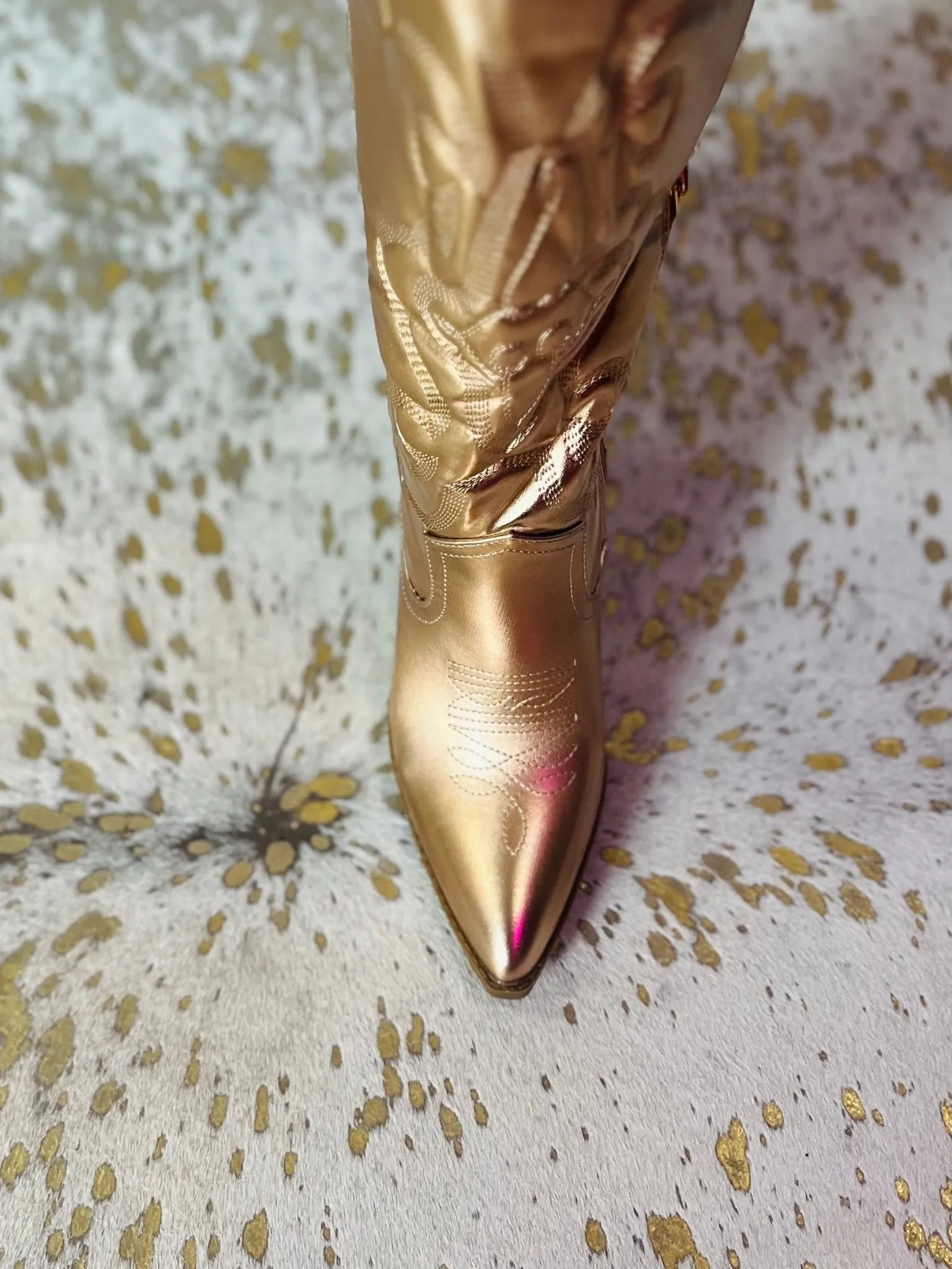 Rose Gold Cowgirl Boots