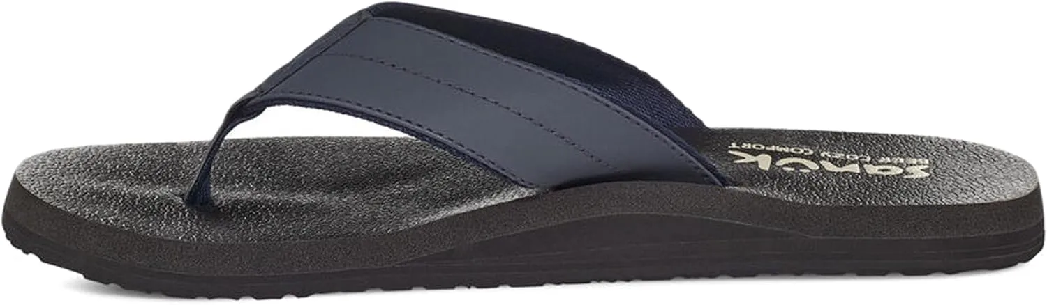 Sanuk Mens Beer Cozy Coaster | Flip Flops for Men | Mens Sandals | Beach Sandals | Supportive & Lightweight | Memory Foam Footbed