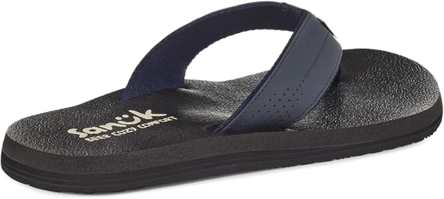 Sanuk Mens Beer Cozy Coaster | Flip Flops for Men | Mens Sandals | Beach Sandals | Supportive & Lightweight | Memory Foam Footbed