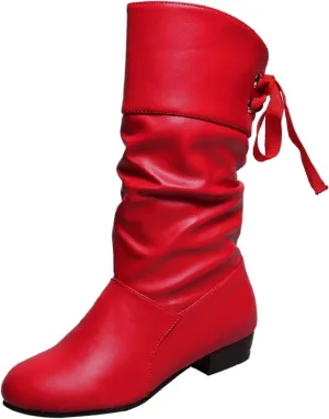 SBGMoSJ Extra Wide Calf Western Boots Wide Calf Boots for Women Leather Black Western Boots for Woman Womens Black Lace Up Ankle Boots Low Heel Mid Calf Boots for Women Low Heel Comfortable