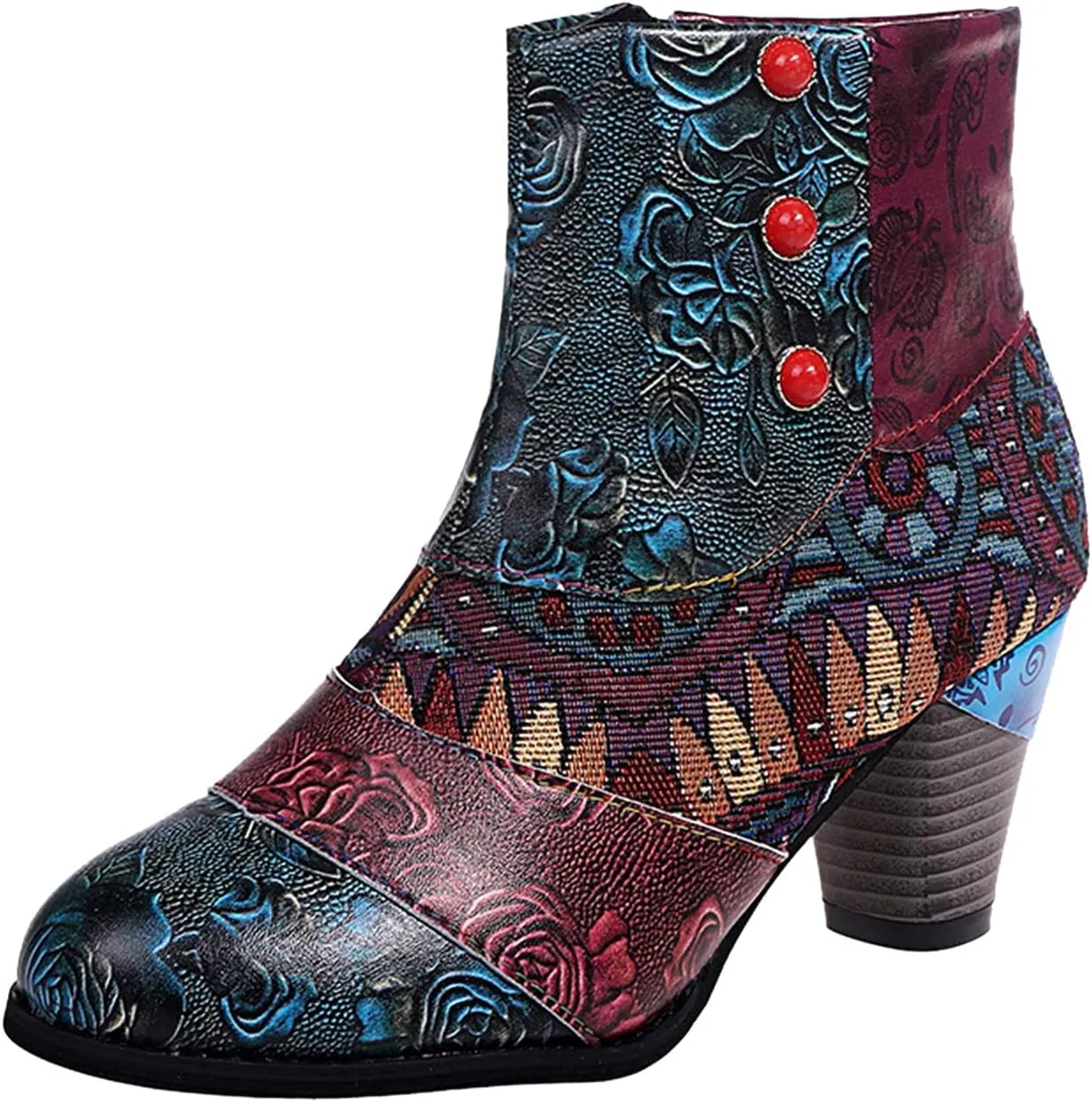 SBGMoSJ Womens Ankle Boots Low Heel Orthopedic Ankle Boots for Women Low Heel Comfort Womens Leather Ankle Boots Wide Width Wide Width Shoes for Women Mules Cowboy Boots for Women Booties Ankle