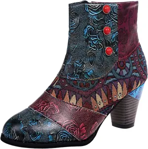 SBGMoSJ Womens Ankle Boots Low Heel Orthopedic Ankle Boots for Women Low Heel Comfort Womens Leather Ankle Boots Wide Width Wide Width Shoes for Women Mules Cowboy Boots for Women Booties Ankle