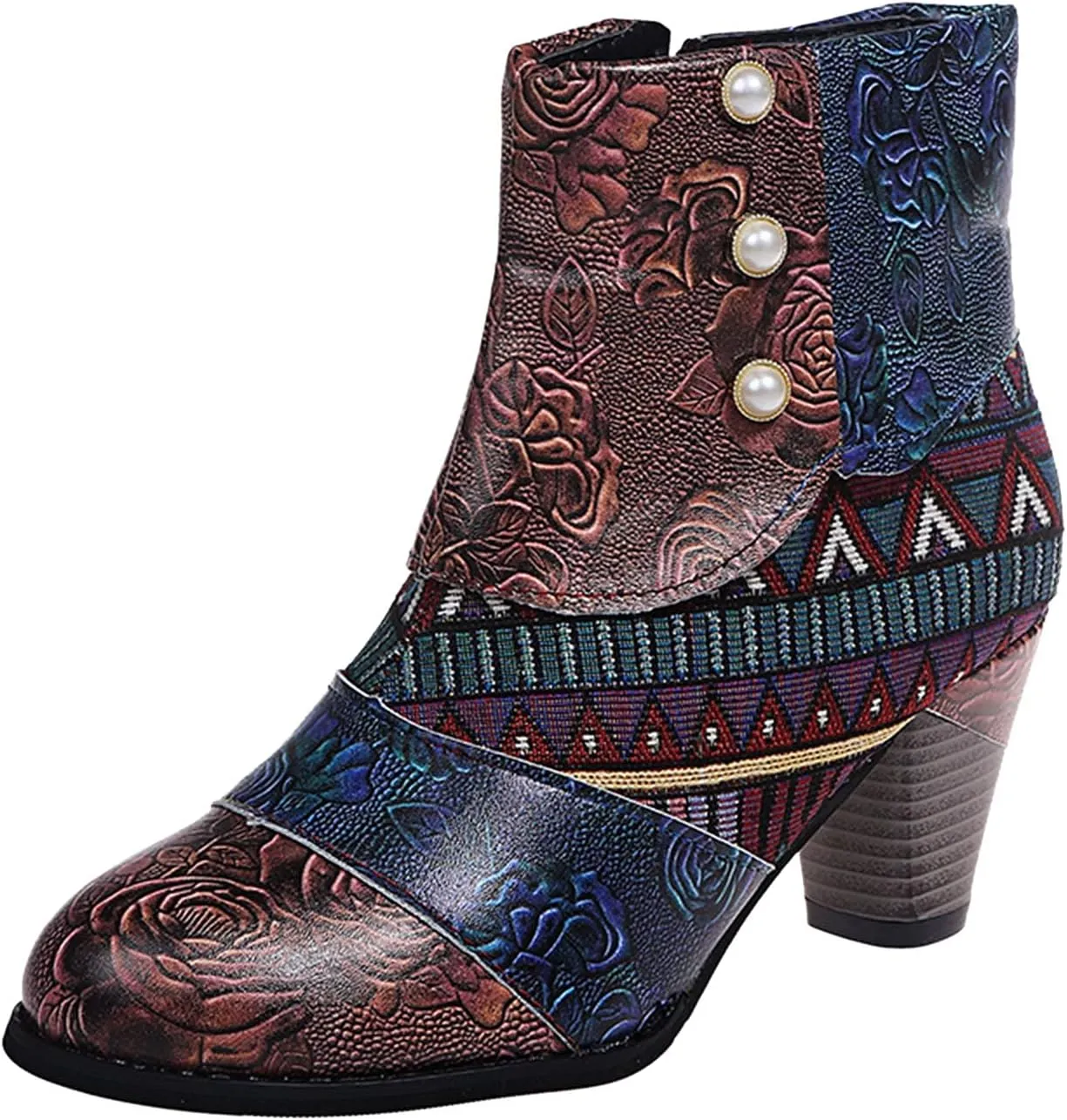 SBGMoSJ Womens Ankle Boots Low Heel Orthopedic Ankle Boots for Women Low Heel Comfort Womens Leather Ankle Boots Wide Width Wide Width Shoes for Women Mules Cowboy Boots for Women Booties Ankle