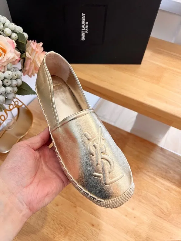 SL Saint SLIP ON LOGO Laurent GOLD Power-efficient Voice-activated EMBOSSED CALFSKIN YVES