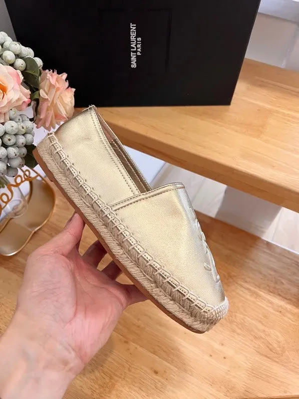 SL Saint SLIP ON LOGO Laurent GOLD Power-efficient Voice-activated EMBOSSED CALFSKIN YVES