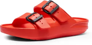 Slides for Women and Men Recovery Sandals with Arch Support Unisex Double Buckle Adjustable Cloud Slippers