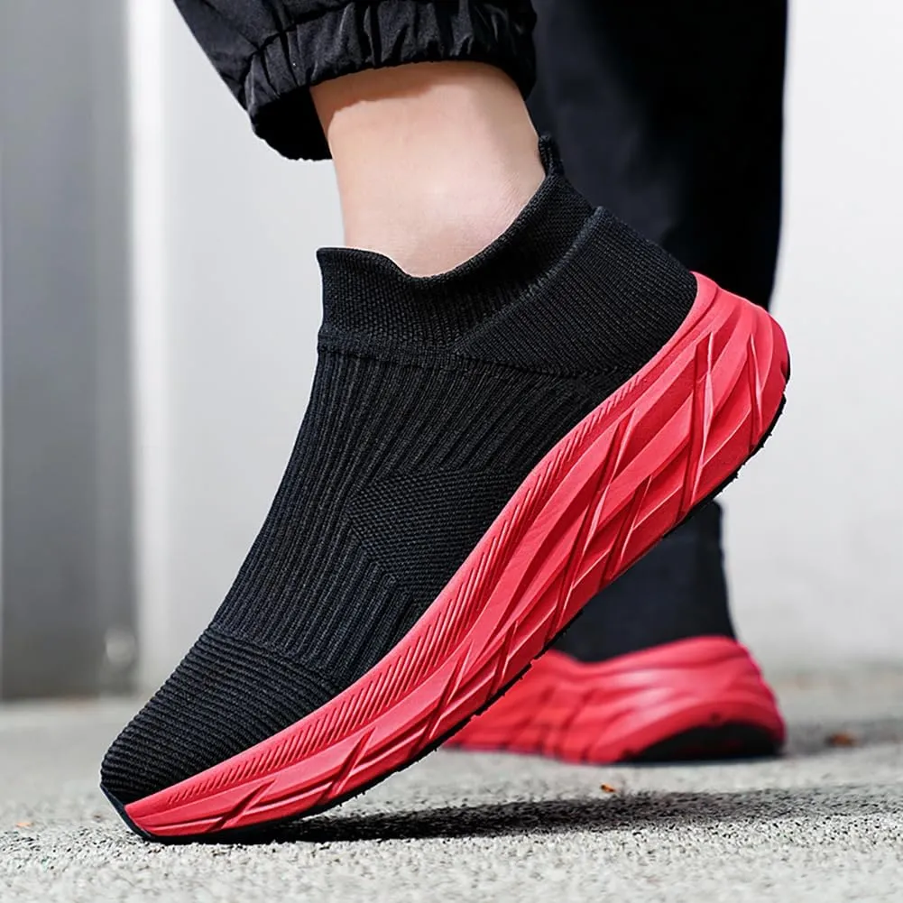 Slip On Sock Walking Shoes Unisex Athletic Running Tennis Sneakers Comfort Lightweight Non Slip