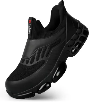 Slip On Steel Toe Shoes for Men Work Safety Sneakers Comfortable Indestructible Industrial Construction Footwear