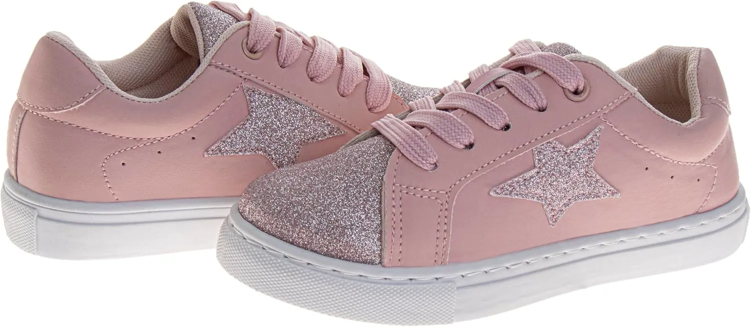Sneaker Low Top Shoes - Kids Casual Sneakers LowTops Fashion Shoe for Girls (Sizes: 5-10 Toddler / 11-13 Little Kid / 1-4 Big Kid)